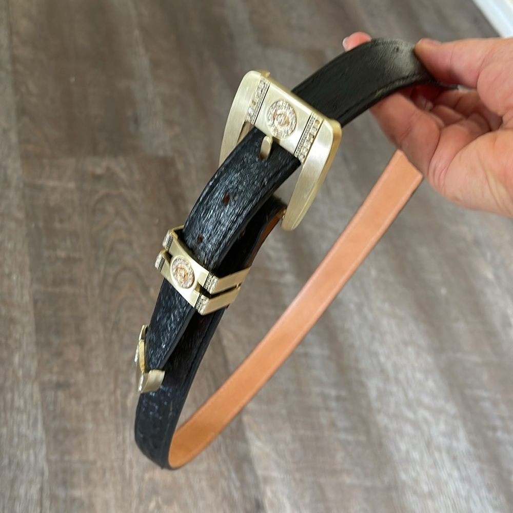 Vtg Veretta Ostrich Leather Belt Size 34”